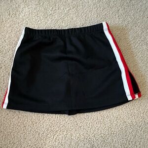 Fashion Nova Black Mini Skirt with Red and White Stripes